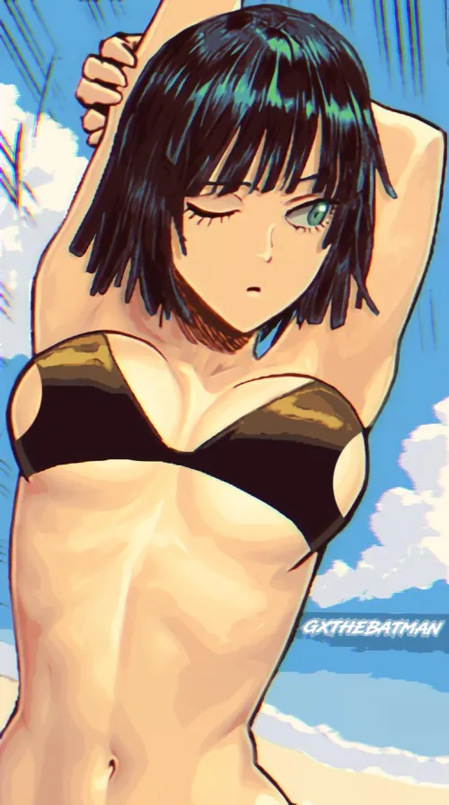 Thumbnail Fubuki from One Punch Man Stretching - GxTheBatmanYouTube animemidriff Review