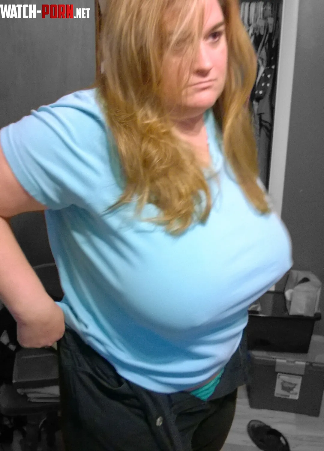 My wifes messed up hair but dont really care cause shes braless Lol  by SteelTorch