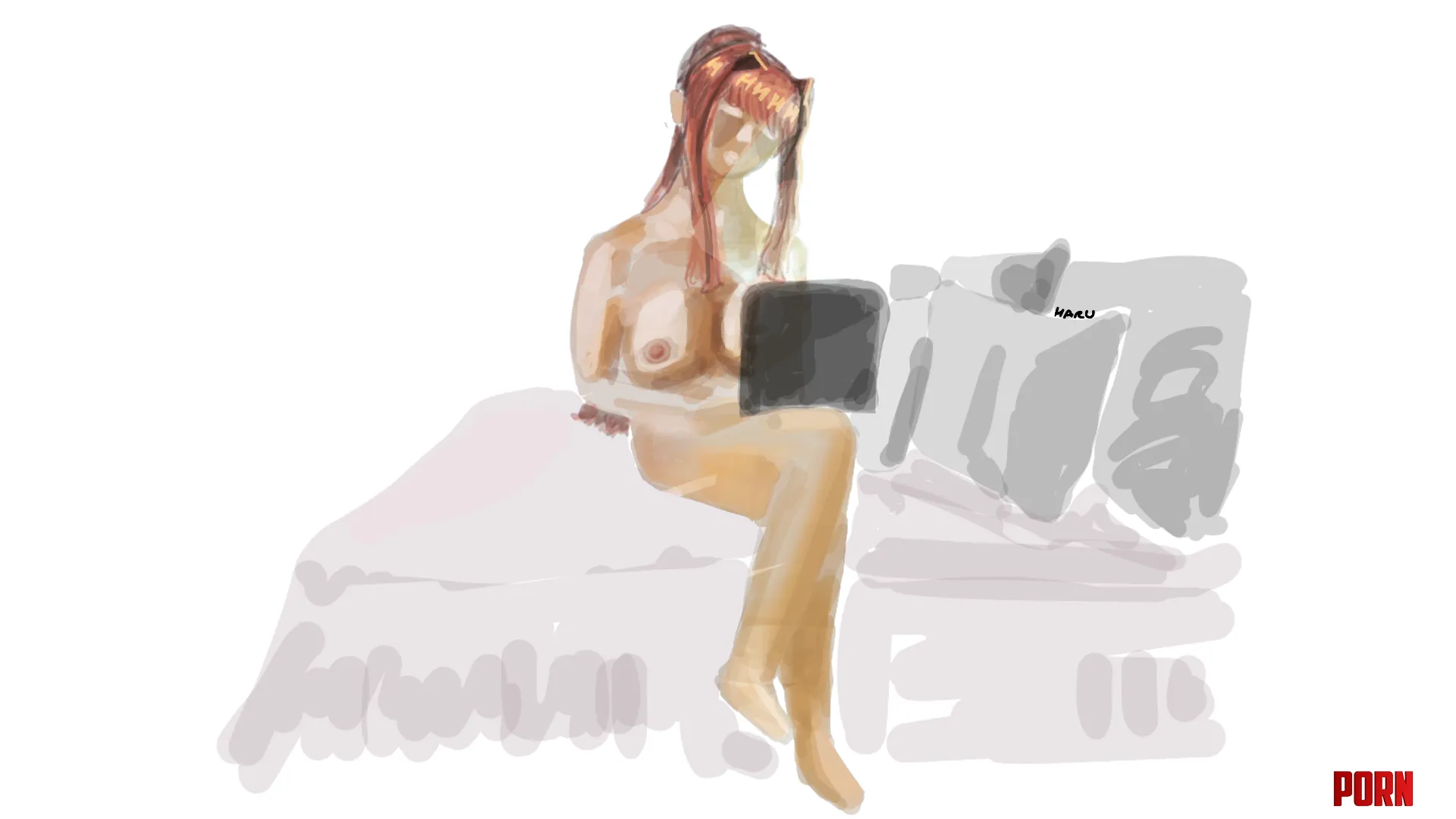 Monika waiting for Player to come home by SyllabubFit6117