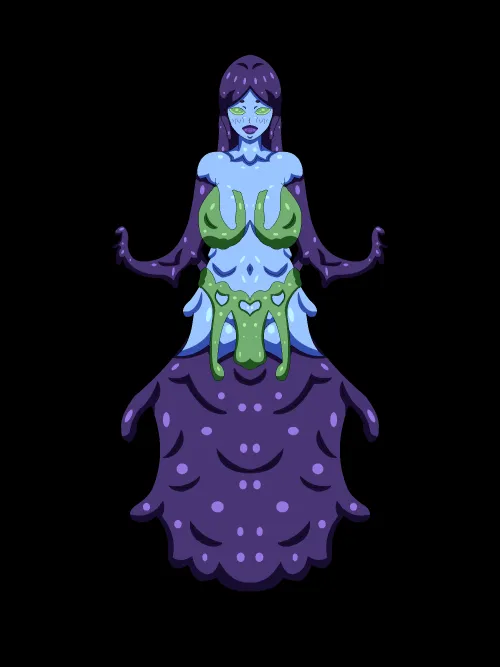 Thumbnail My Life In A Monster Girl Paradise: Slime Girl Character Revealed by Xoullion | MonsterGirl Category