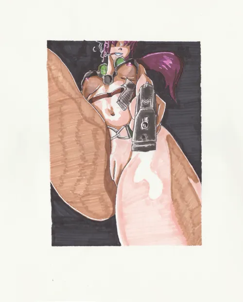 Thumbnail Explore 'Black Lagoon Revy Dont Fucking Move' by P0litude - Sukebei Art