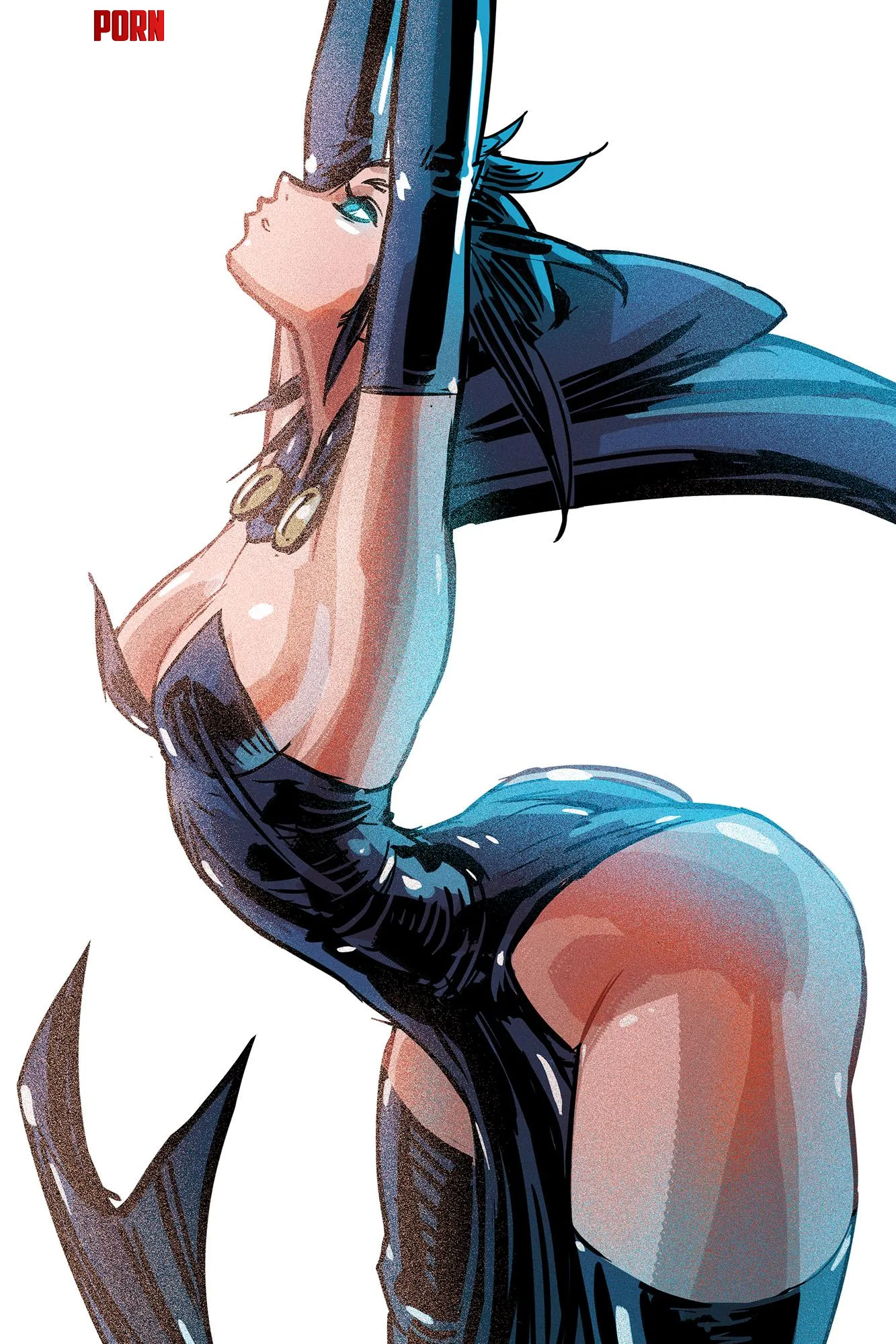 Raven stretching artwork by davecavedraws by DOA-FAN