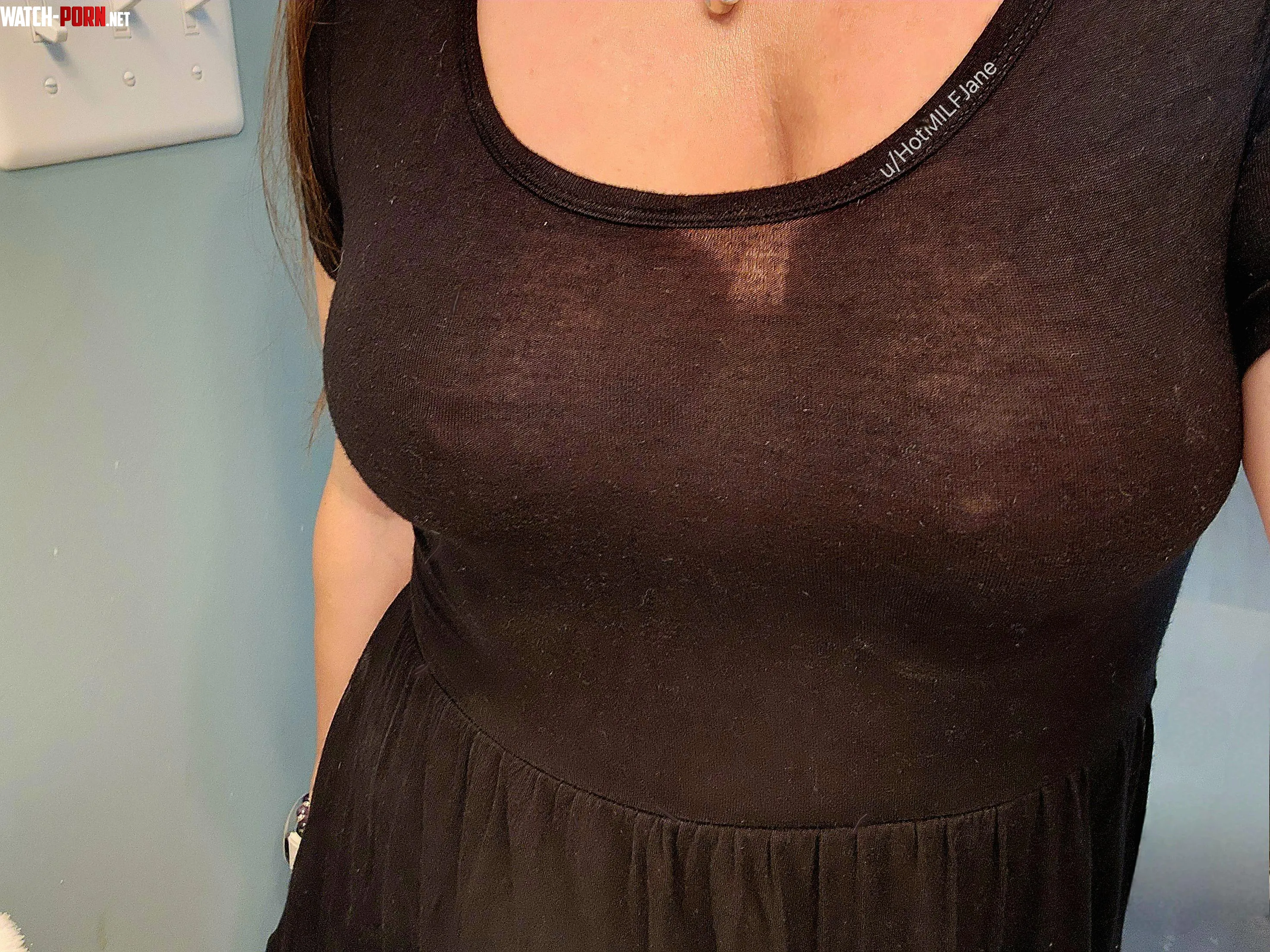 Forgot to take pics while I was out but as you can see it was clear I was braless by HotMILFJane