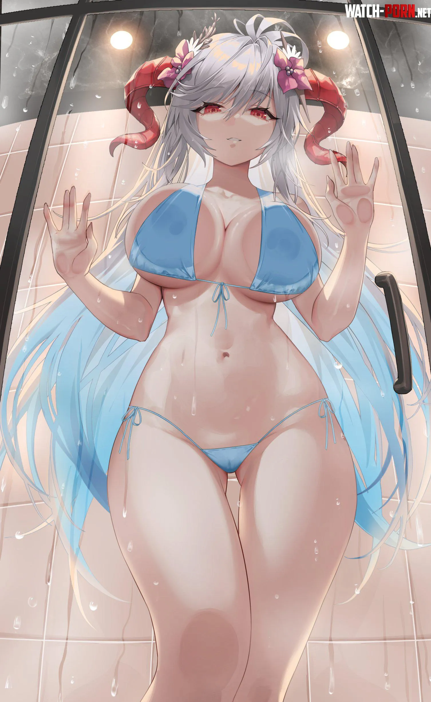 Freyja in the shower place chomonggg Fire Emblem by elegantloveglimmer