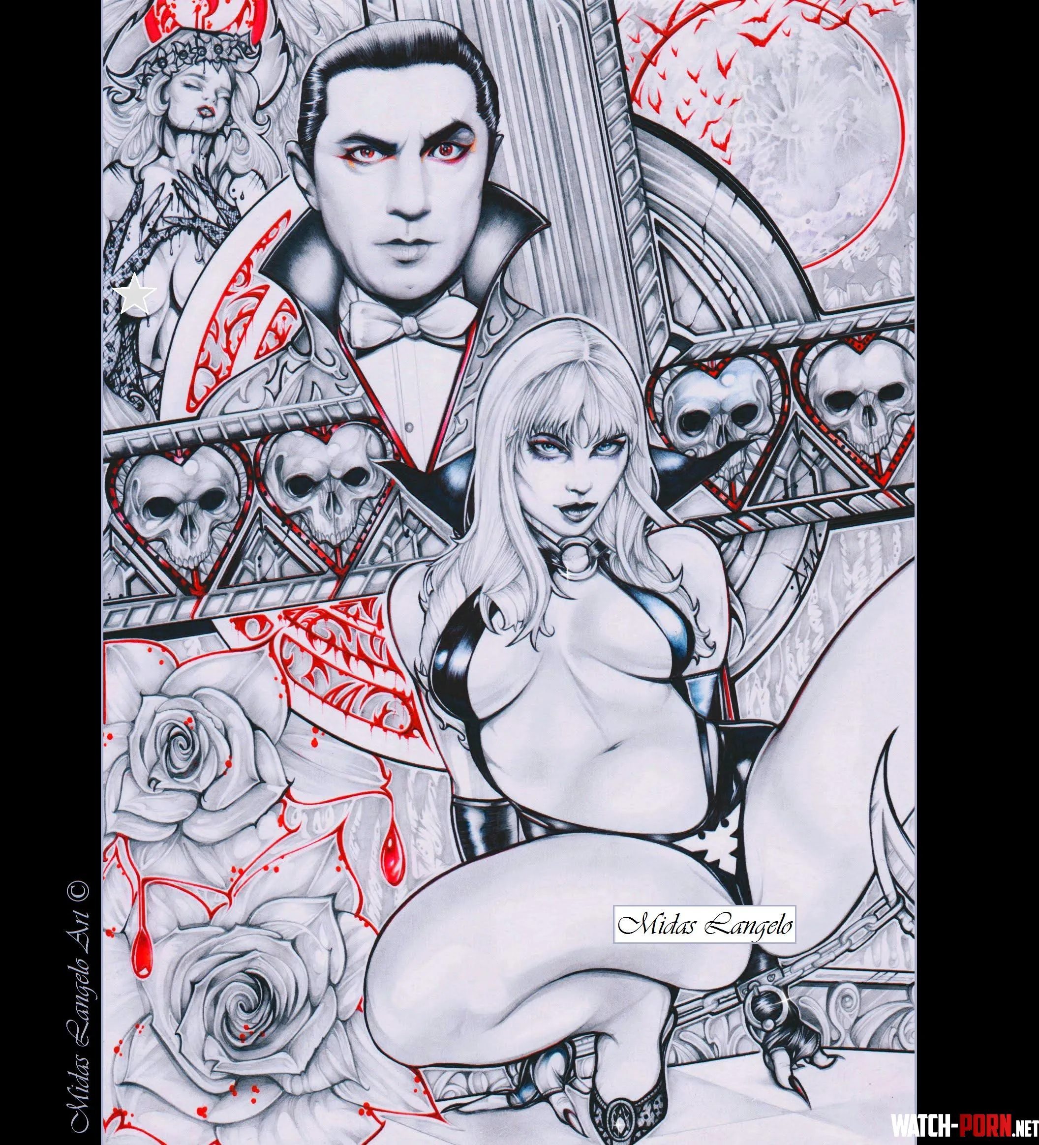 BelaDraculina Cover By Midas Langelo ART Inkwork OC by MidasLangelo