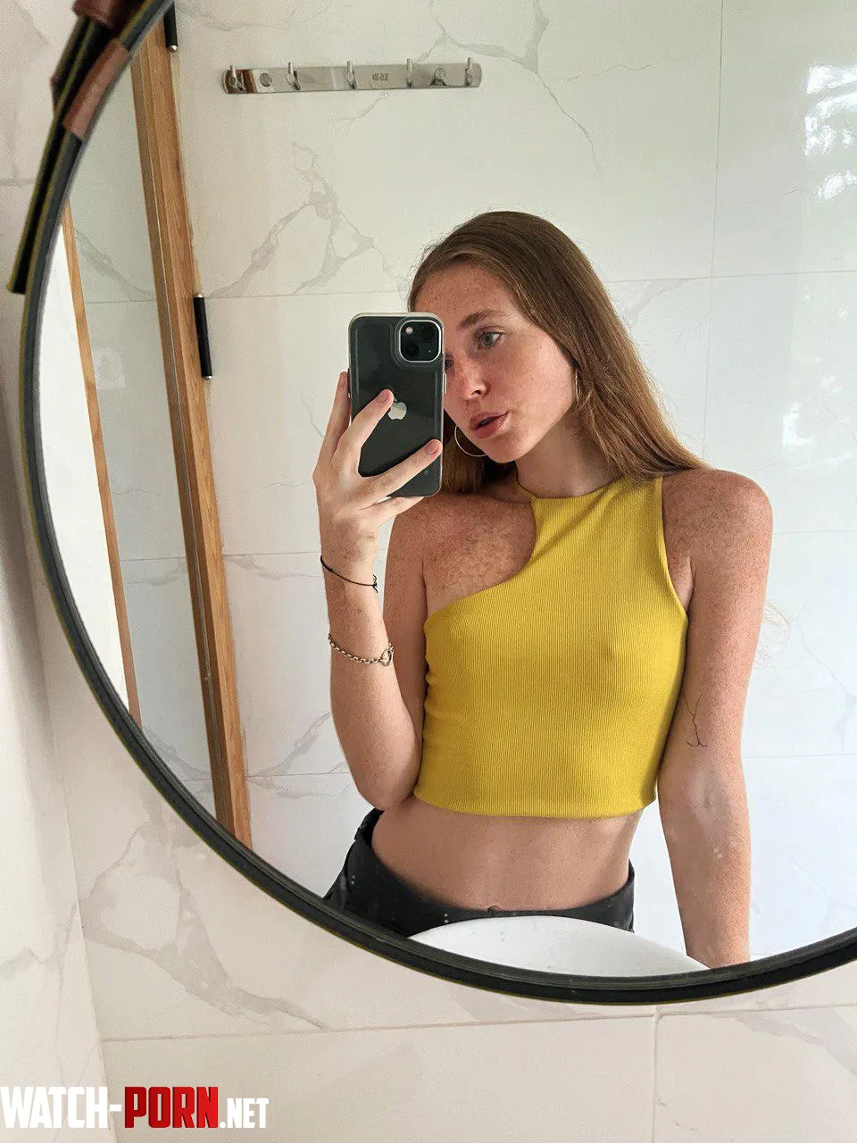 Rocking my yellow top today by HelmetCouple