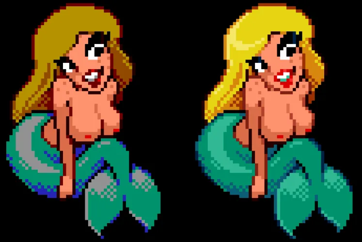 Thumbnail Wild Woody Mermaid Resprite: OG vs Custom Palette | PixelArtNSFW