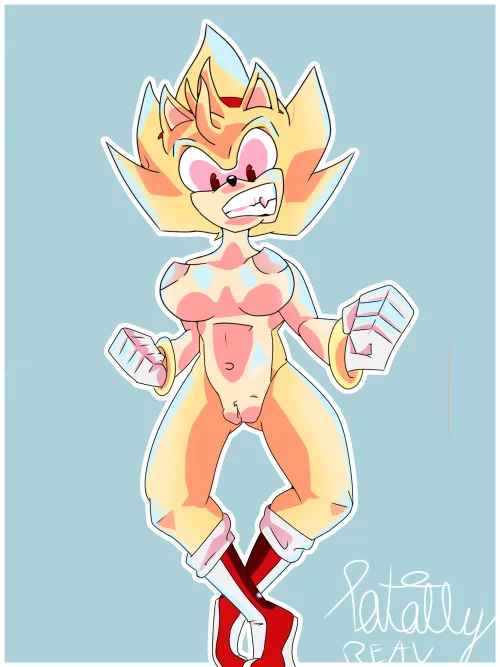 Thumbnail Cute Art of Super Amy - by totally_reall | SonicPorn