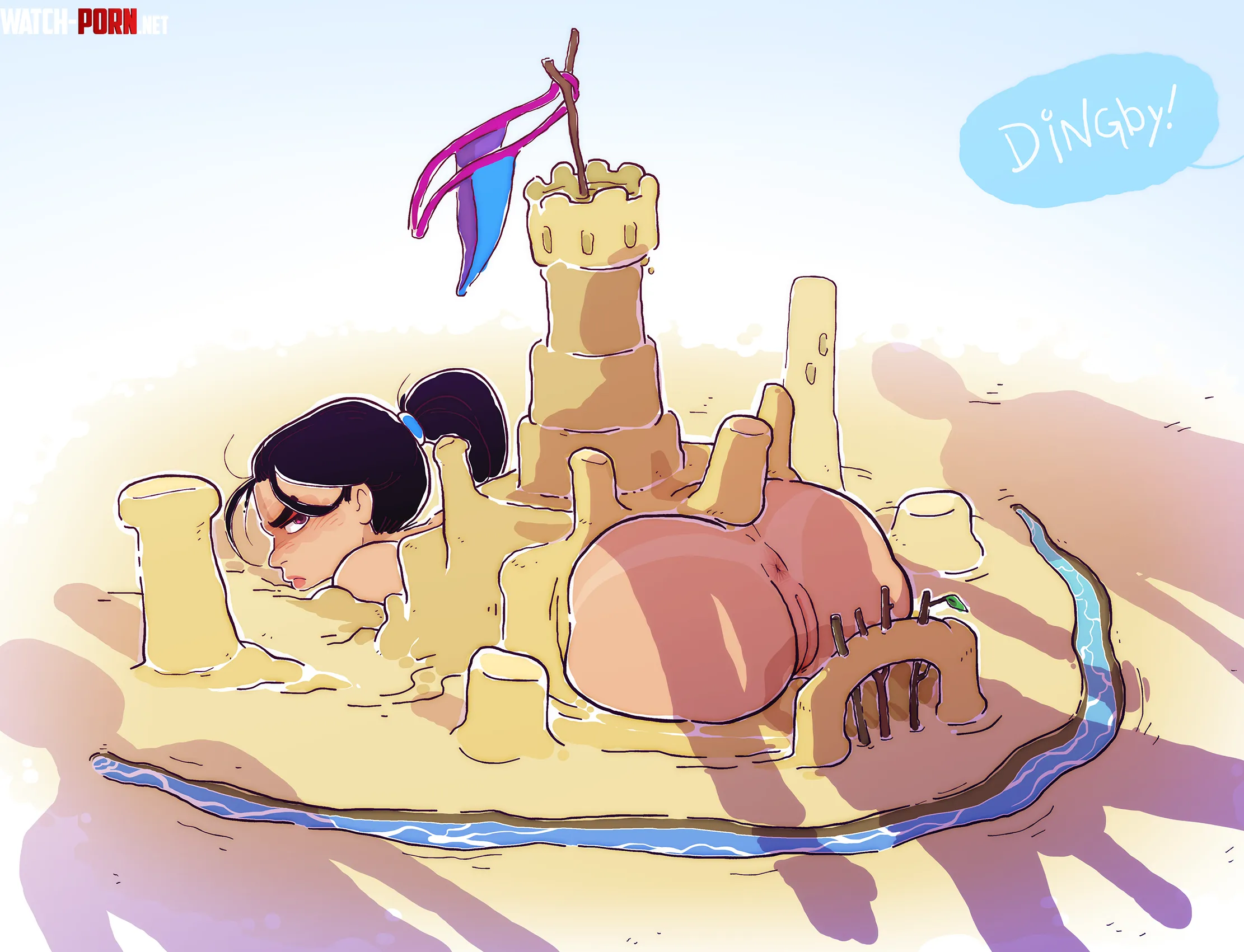 Stuck in the sand castle by Somanycookies1