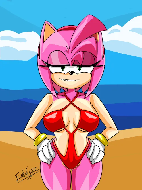 Thumbnail SonicPorn Delight with Amy's New Bikini - Longjumping-Still508