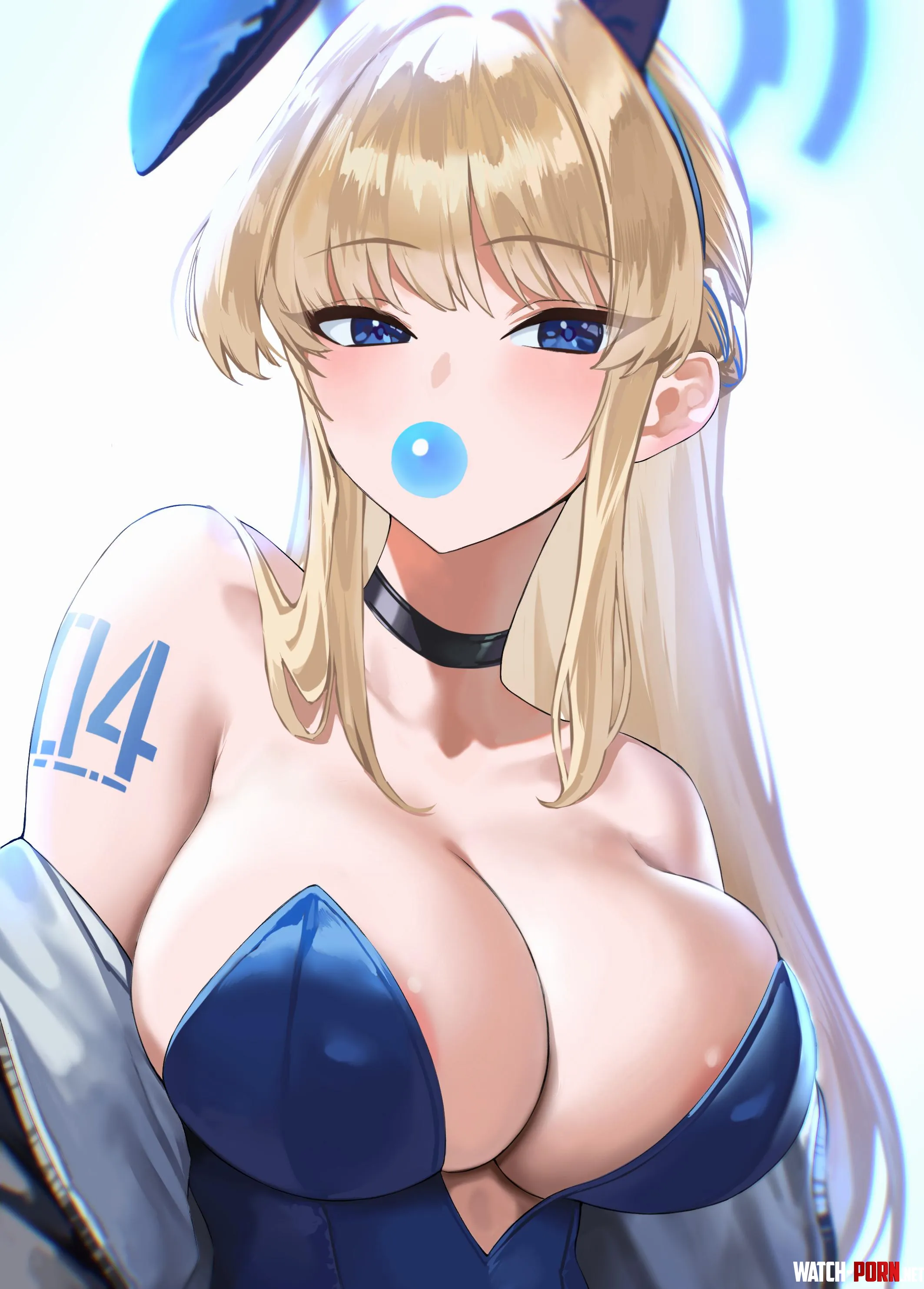Toki with chewing gum kazaneWind Blue Archive by elegantloveglimmer