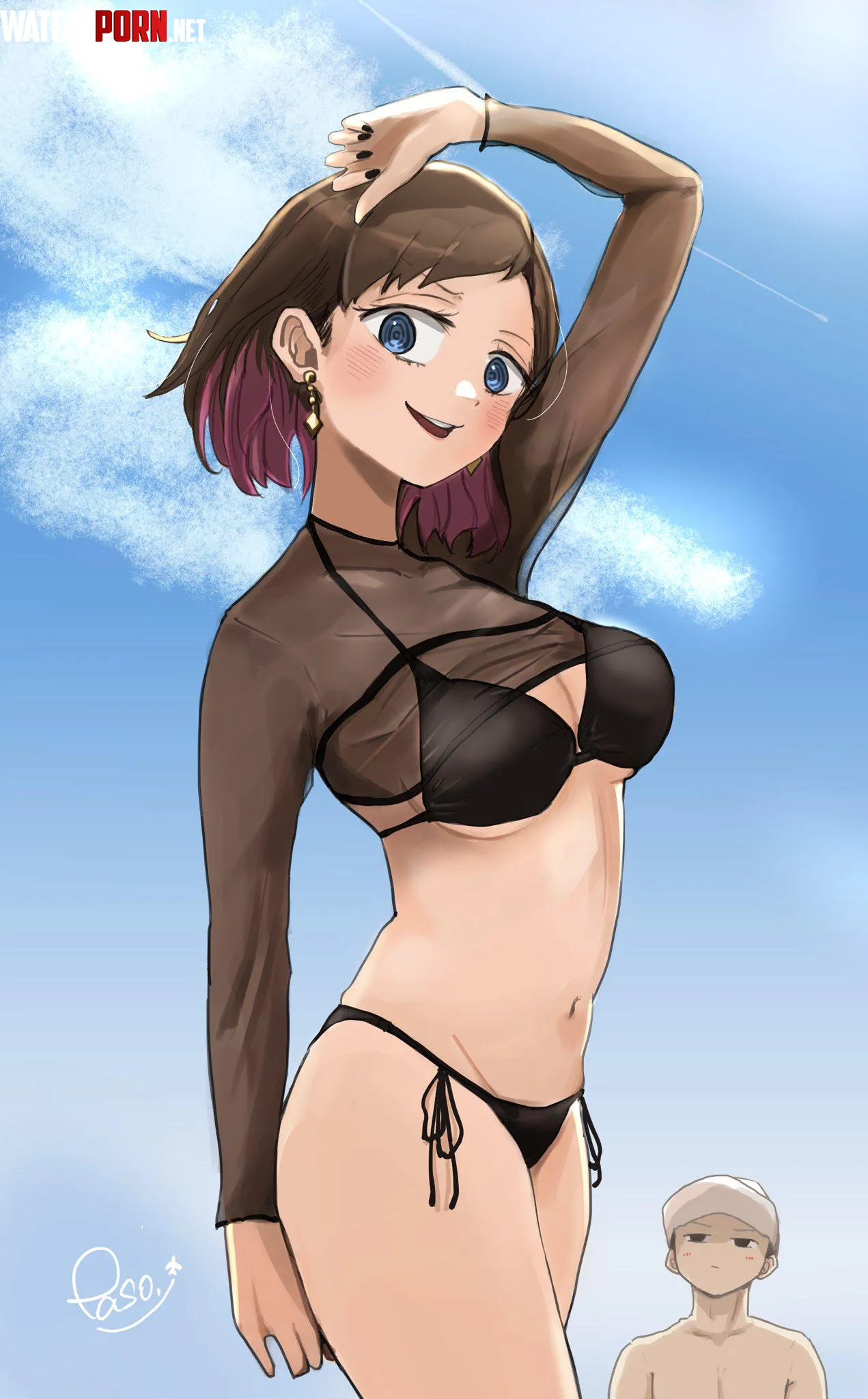 Kana Wearing Her Black Bikini The Dangers In My Heart by Csxc