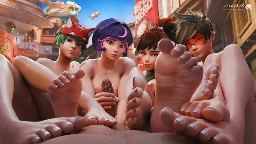 Thumbnail OkRadish116's Fusion: Kiriko Juno, Dva, and Tracer's Artistic Journey | rule34feet
