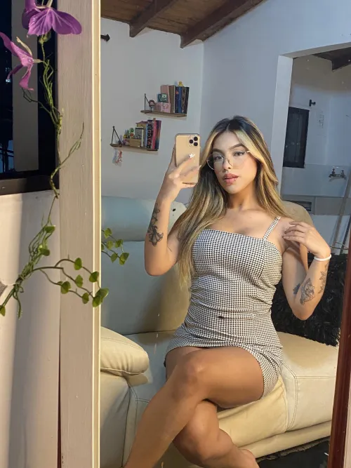 Thumbnail Cute Face Struggling with My Gaze: Bold Fashion Statements in tightdresses