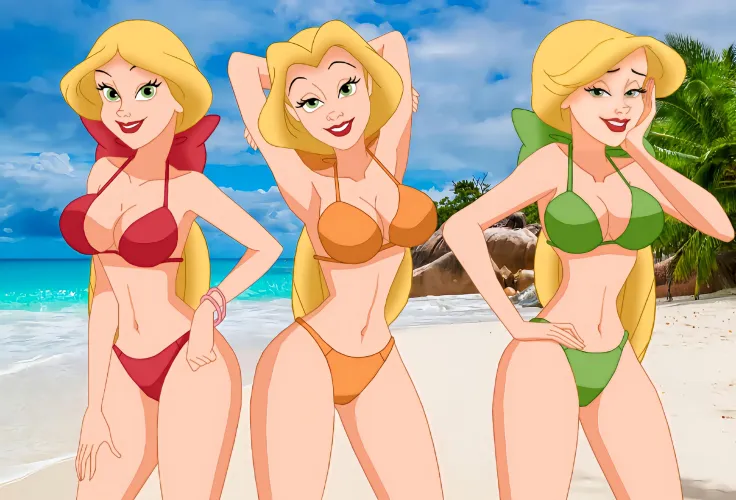 Thumbnail Bimbettes at the Beach: Carlshocker's Beauty and the Beast disneyporn