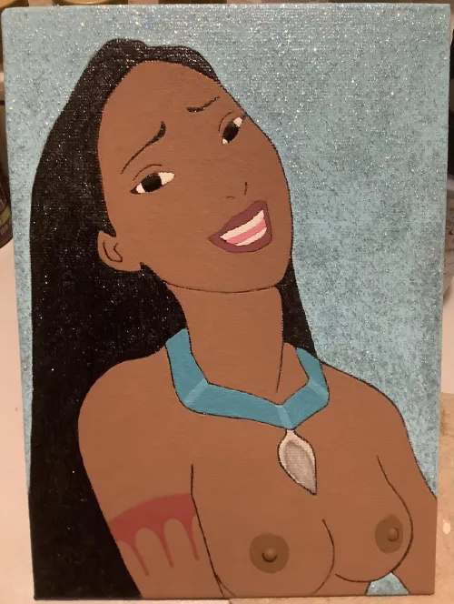 Thumbnail Pocahontas Painting by MommysGoodBoy4Ever: A Disney Porn Special