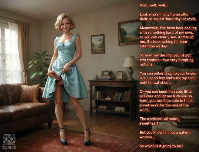 Thumbnail How Is Your Wife Dominating You Today? A Look into Power Dynamics by zornie_ai in the Futadomworld Category