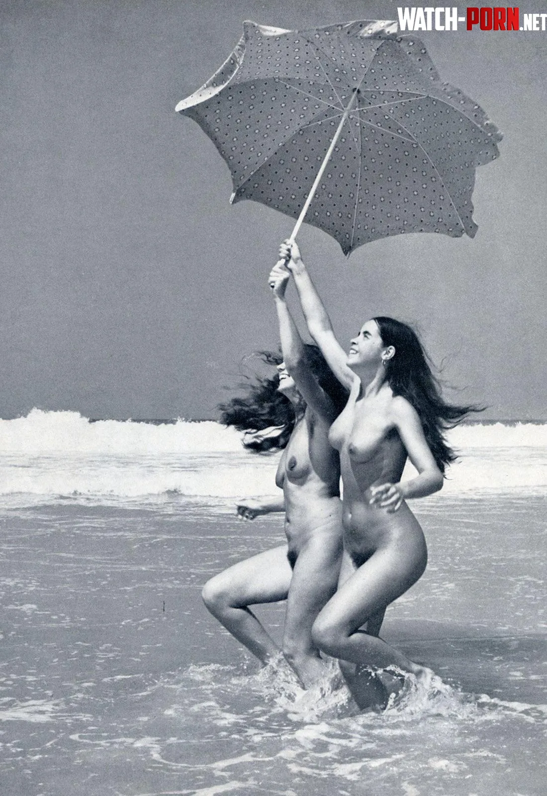 Nude beauties playing in beach 1970s by here4damemz2