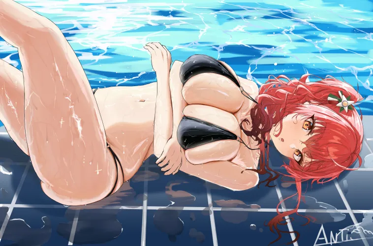 Thumbnail Pasta Mommy Zara: A Bikini Dilemma in AnimeMILFS