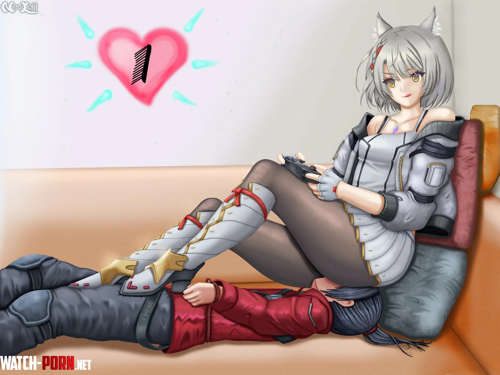 Her little gaming seat by Somanycookies1