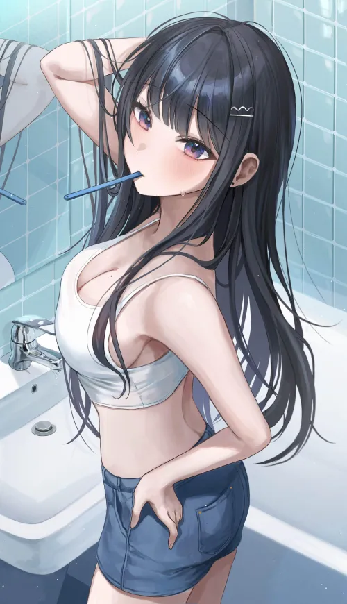 Thumbnail Getting Ready for the Day: Artists Original by CheetahSperm18 in the pantsu Category