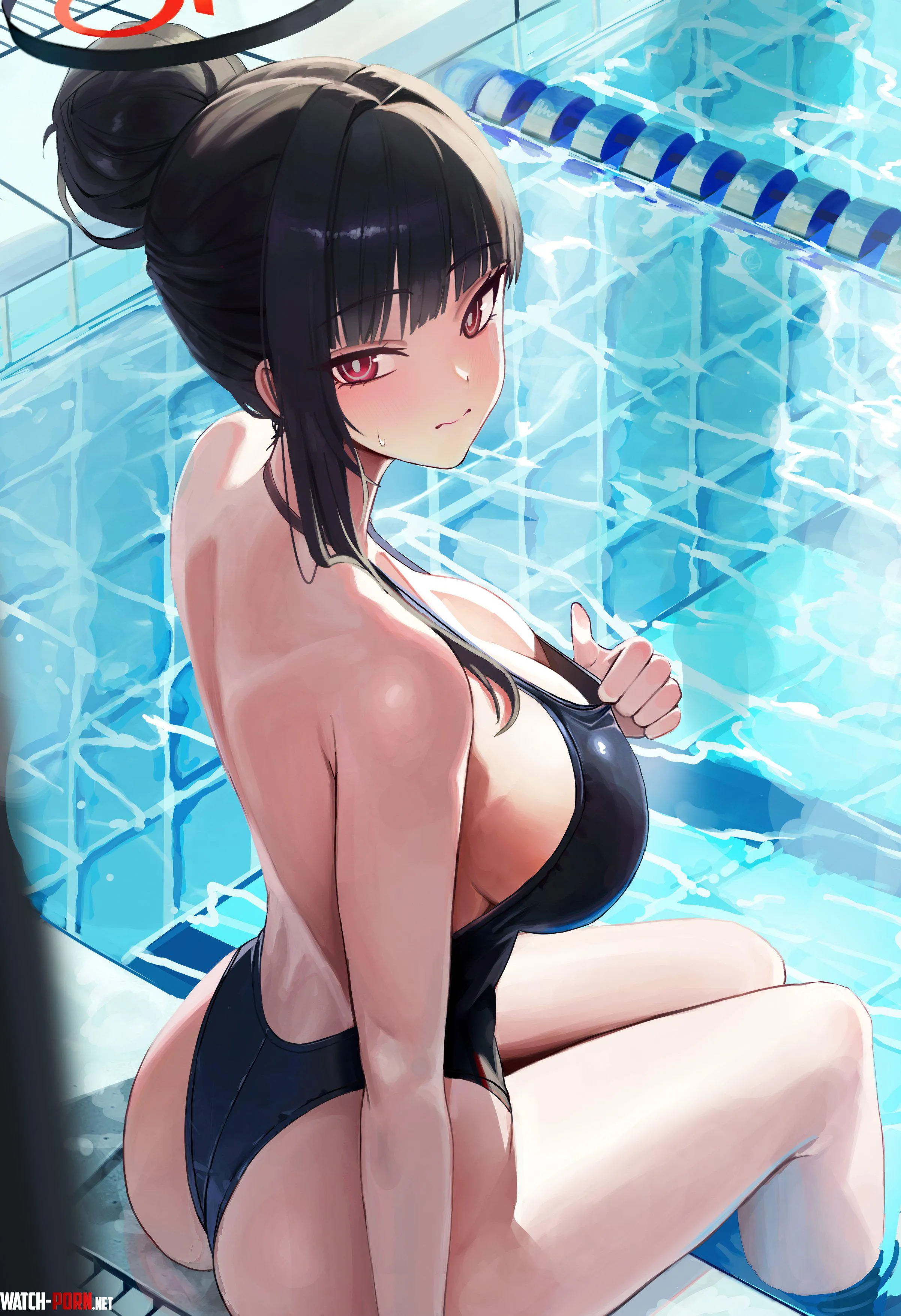 Rio soaking her feet halo0809 Blue Archive by elegantloveglimmer