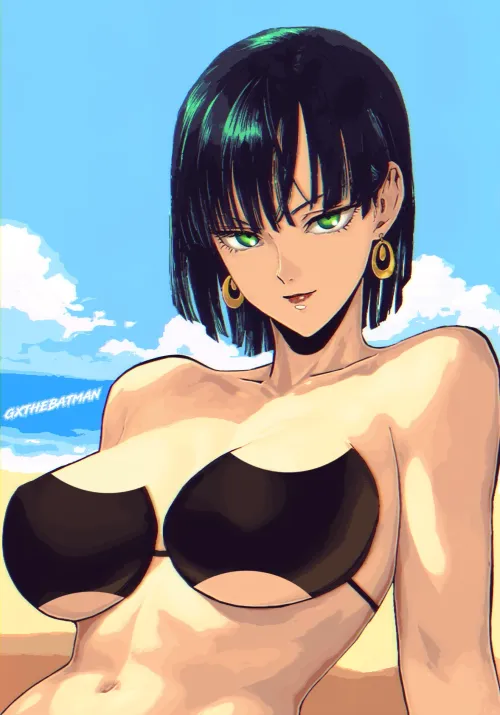 Thumbnail Fubuki's Beach Look from One Punch Man in animemidriff | GxTheBatmanYouTube