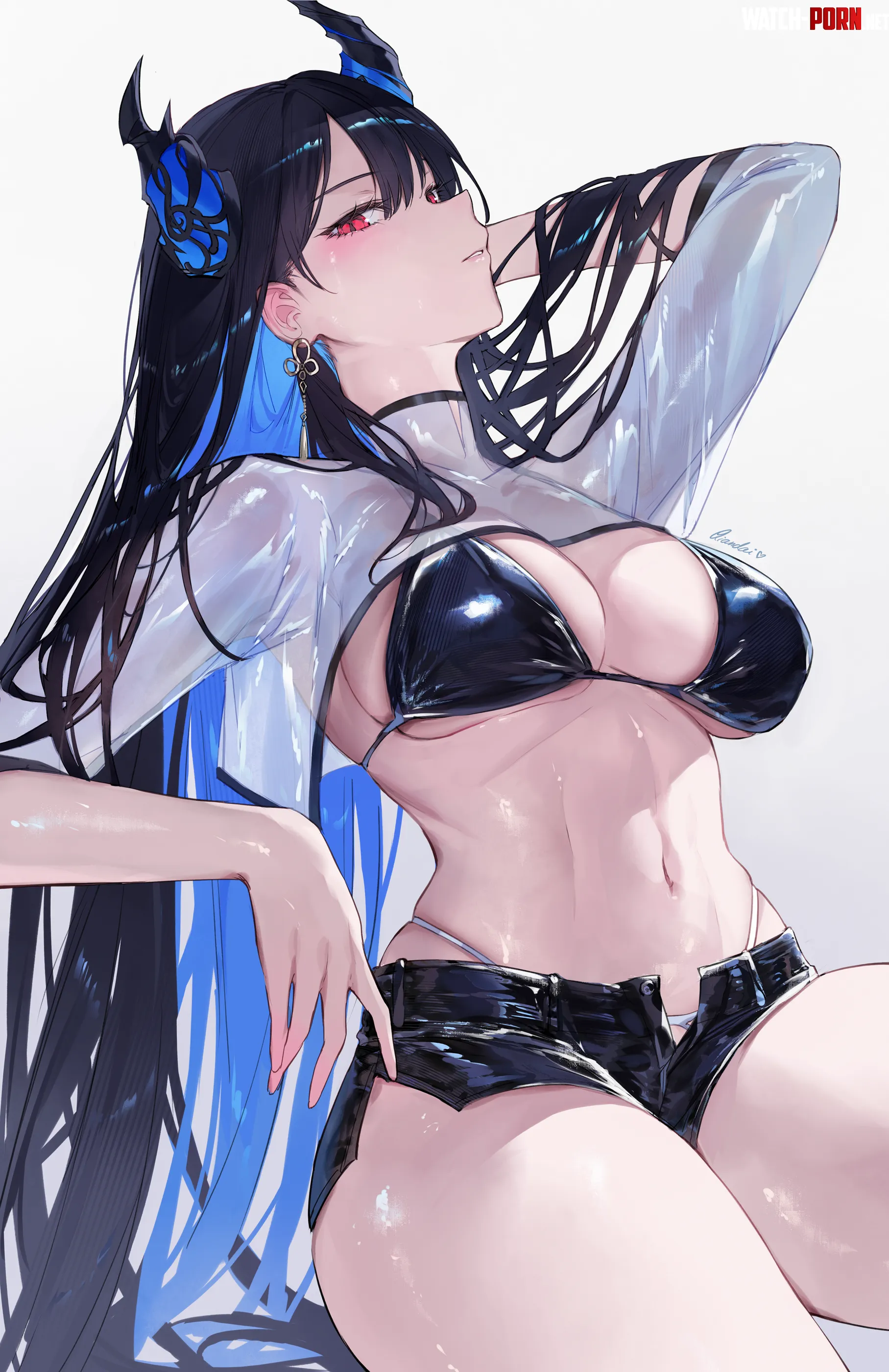 Nerissa Ravencroft temptation Qiandai  qiandaiyiyu Hololive by elegantloveglimmer