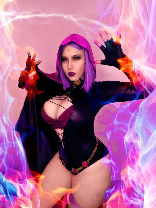 Thumbnail Aria's Transformative Raven Cosplay | Teen Titans Porn