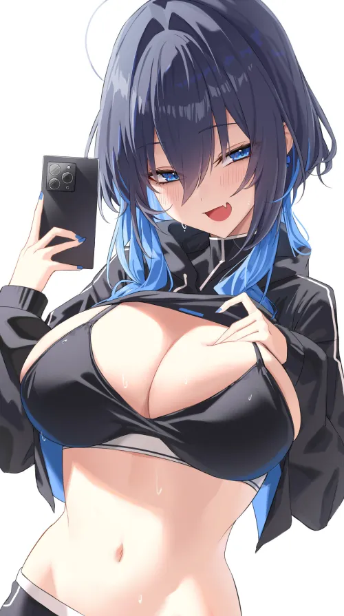 Thumbnail Playful Selfie: Ouro Kronii in Rurunnnn Pose | elegantloveglimmer