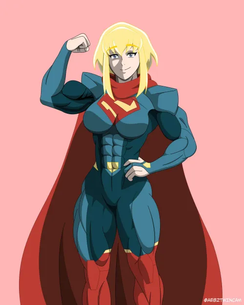Thumbnail Supergirl flexing ae82twincam | TheTMoneyMan | fitdrawngirls