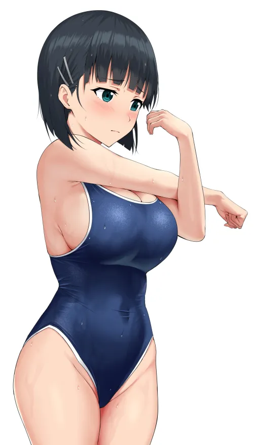 Thumbnail Witness Suguha's Sensual Stretch in saohentai