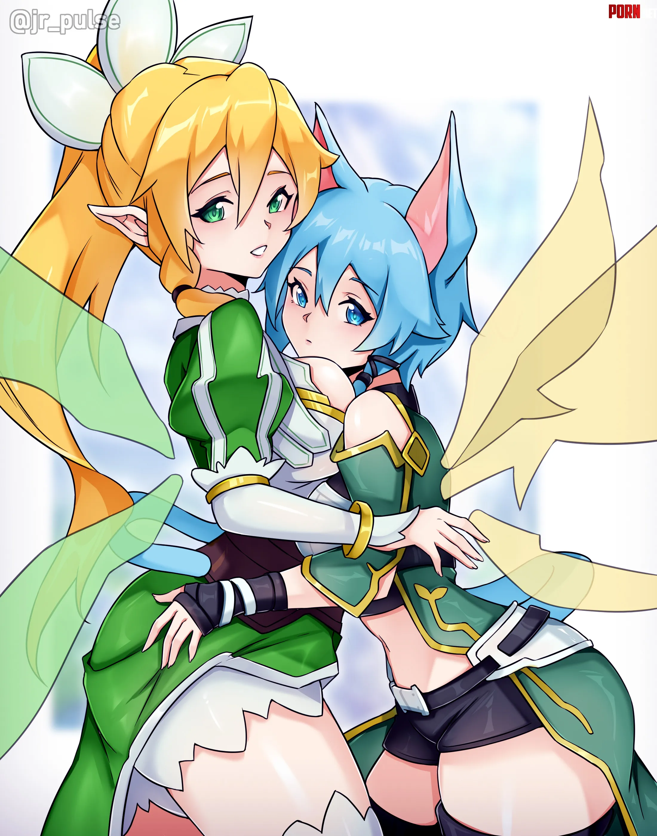 Leafa n Sinon jrpulse Sword Art Online by No_Stay_7237