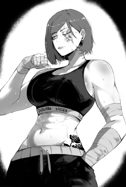Thumbnail Nobara Fighter Art by masoq095 | TheTMoneyMan in fitdrawngirls