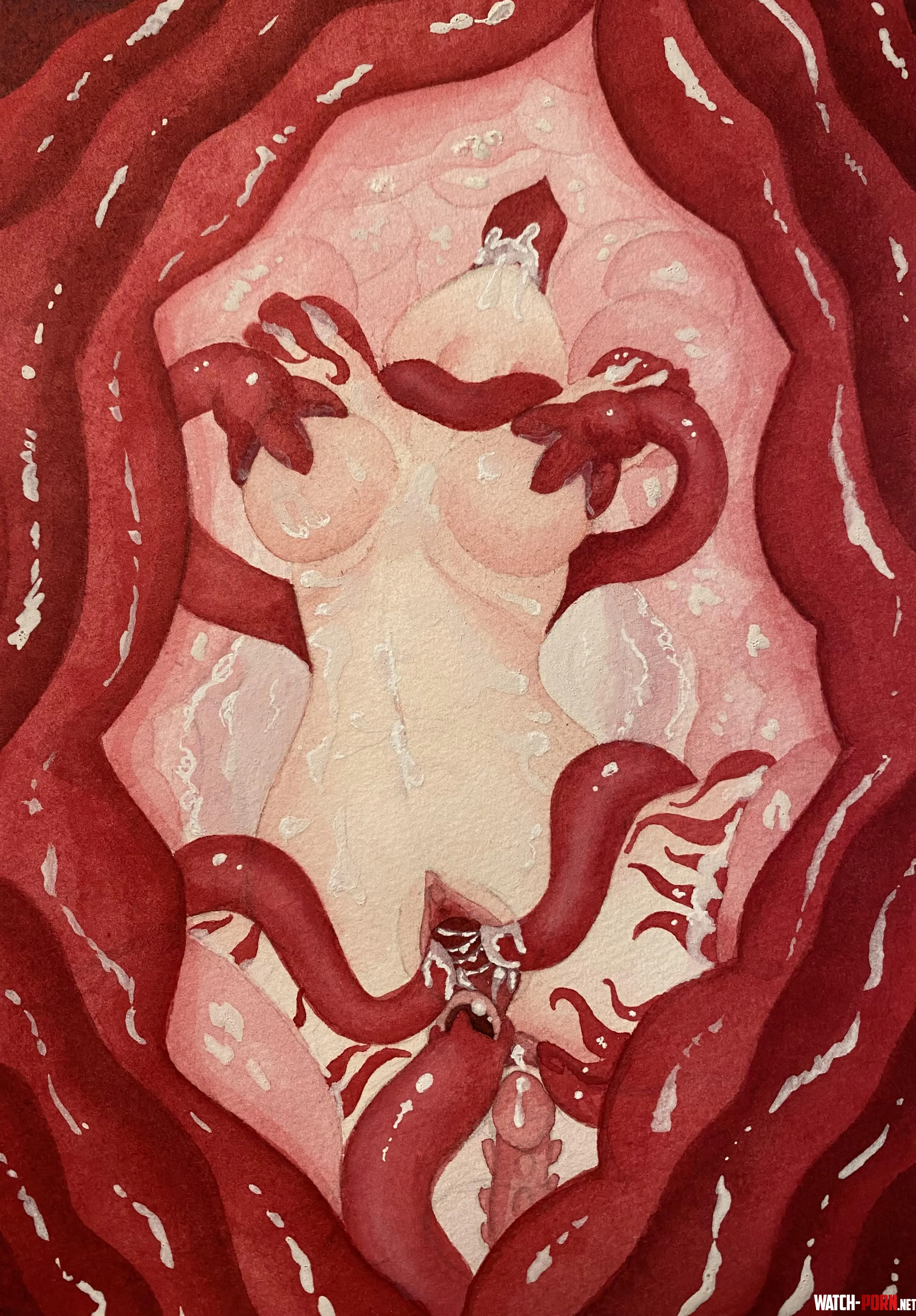 I made some more watercolor tentai  by squid648