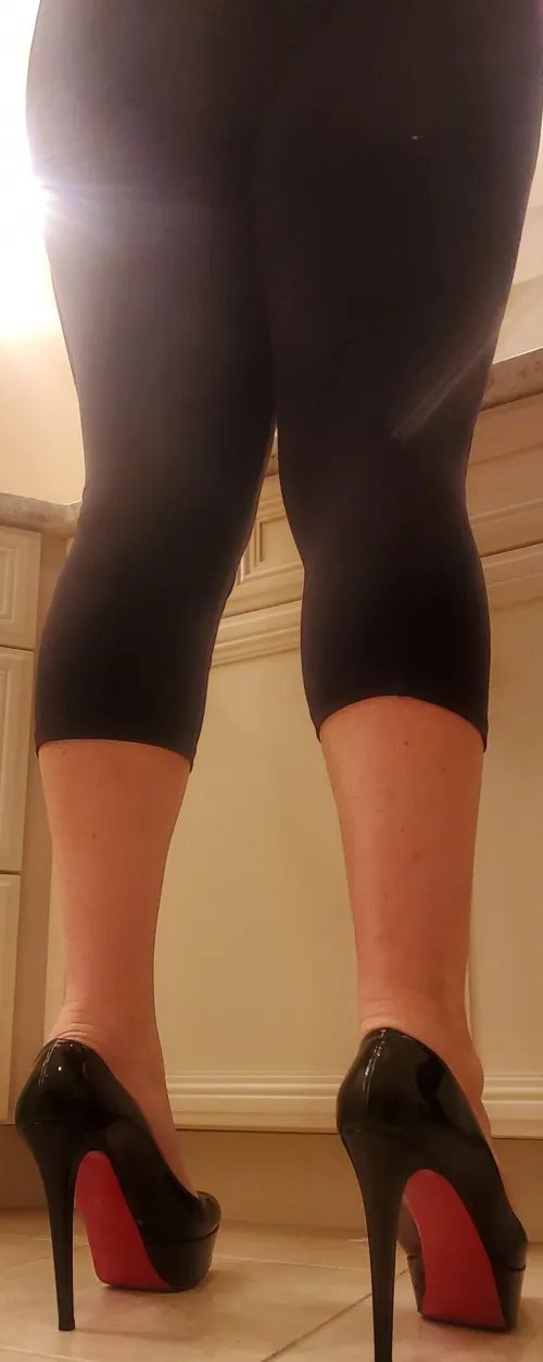 Thumbnail Admiring the Heels and Yoga Pants Pairing by MsTeacherToes hotgirlsinyogapants