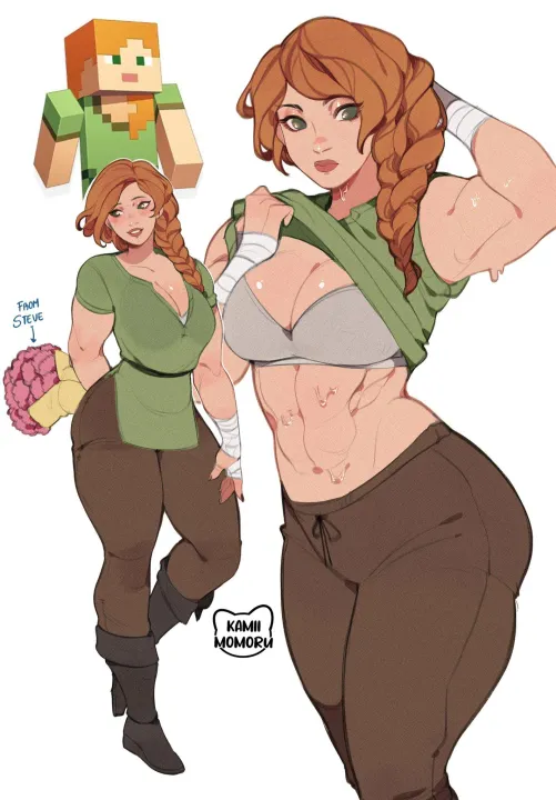 Thumbnail Alex from Minecraft kamiimomoru by TheTMoneyMan fitdrawngirls