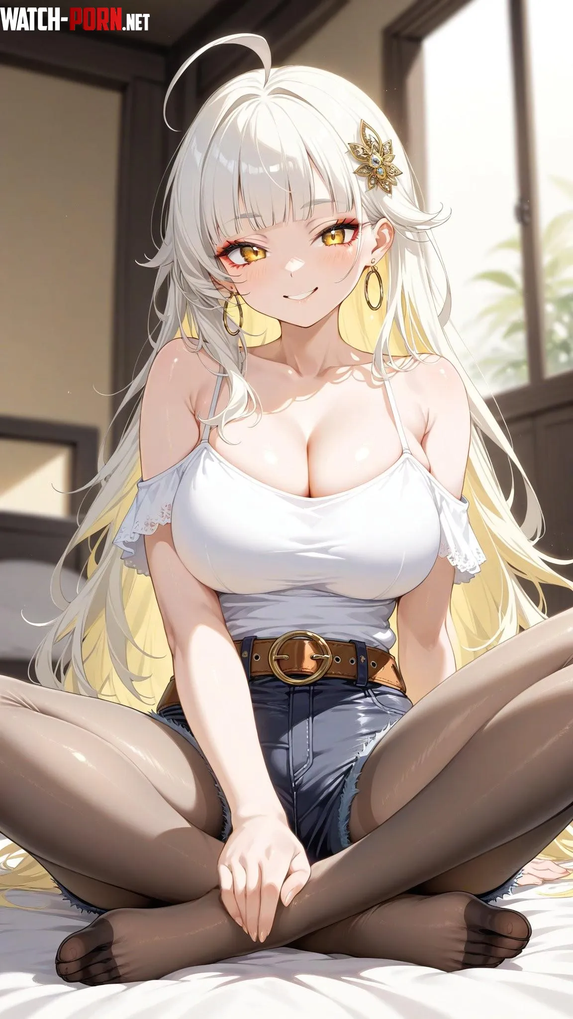 SilverHaired Gyaru  by CheetahSperm18