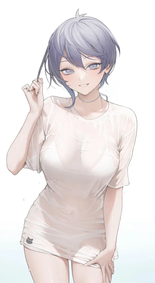 Thumbnail Drenched in Sensuality: Soaked T-Shirt in OppaiLove