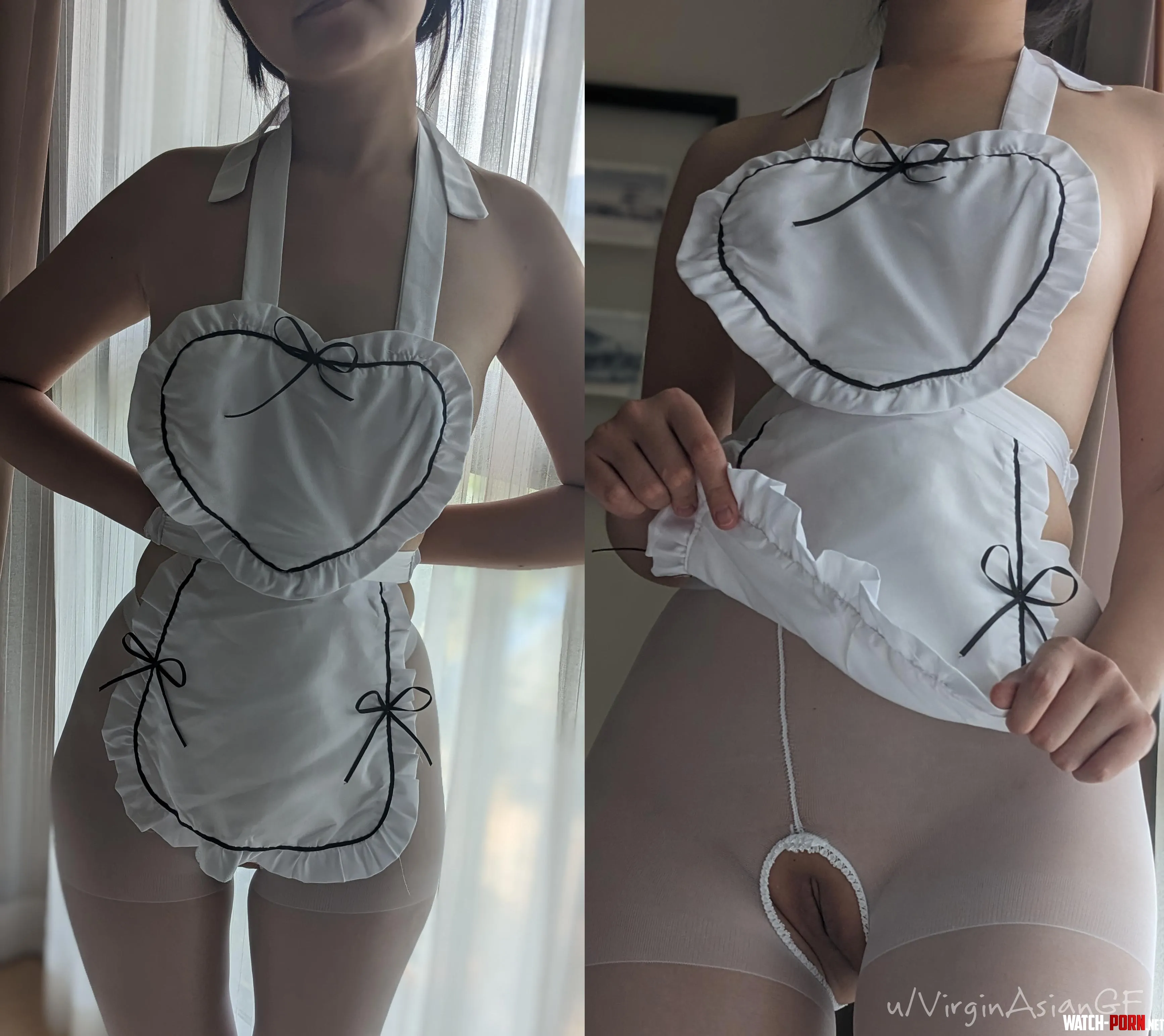 Ill clean your place in my crotchless stockings by virginasiangf