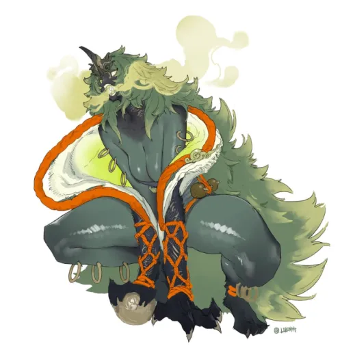 Thumbnail CrawlingChaos126 Features Oc Hou by liren44: A Mysterious MonsterGirl