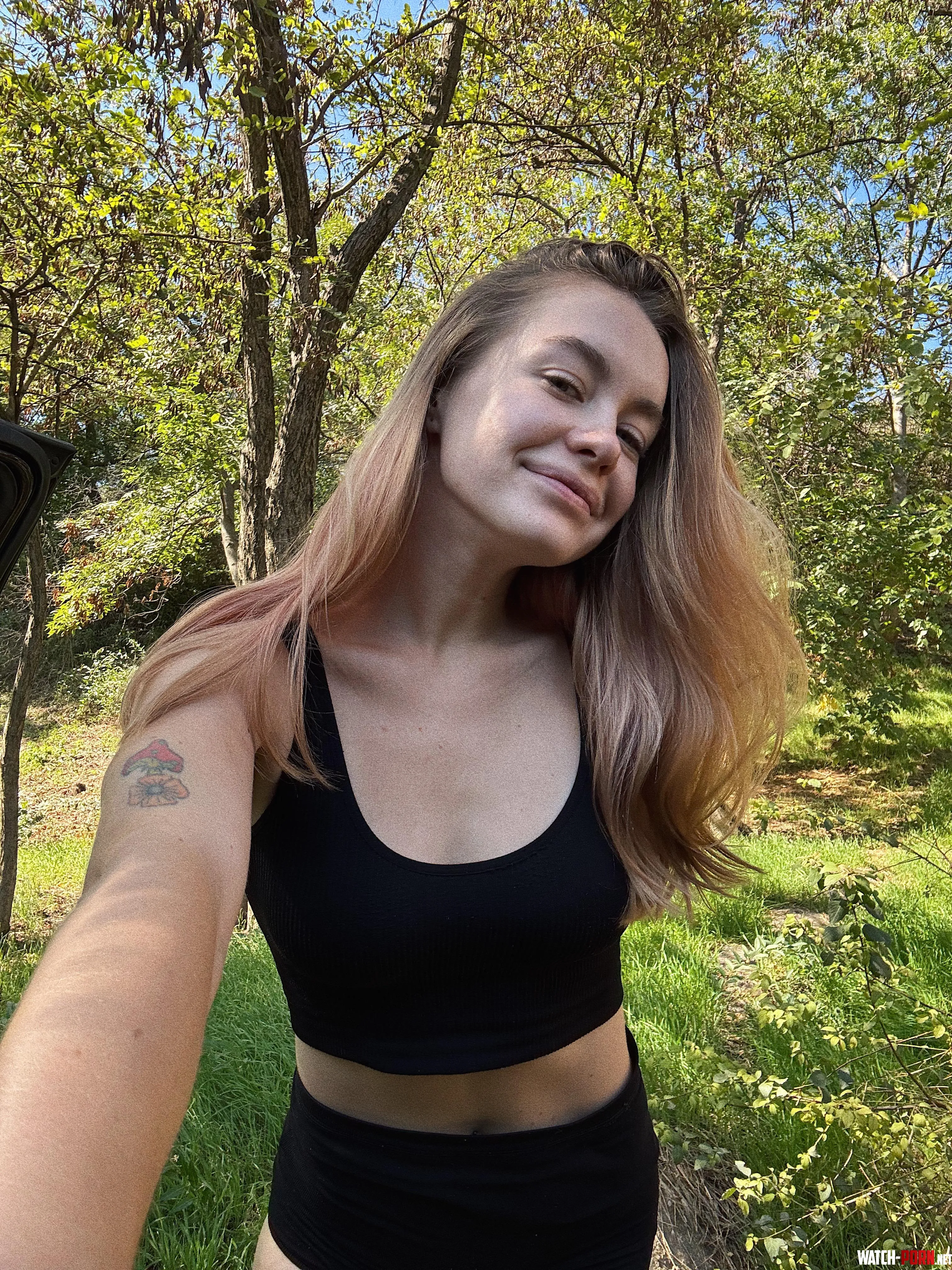 Feeling sexy and free in my black top  by cc_princessxx