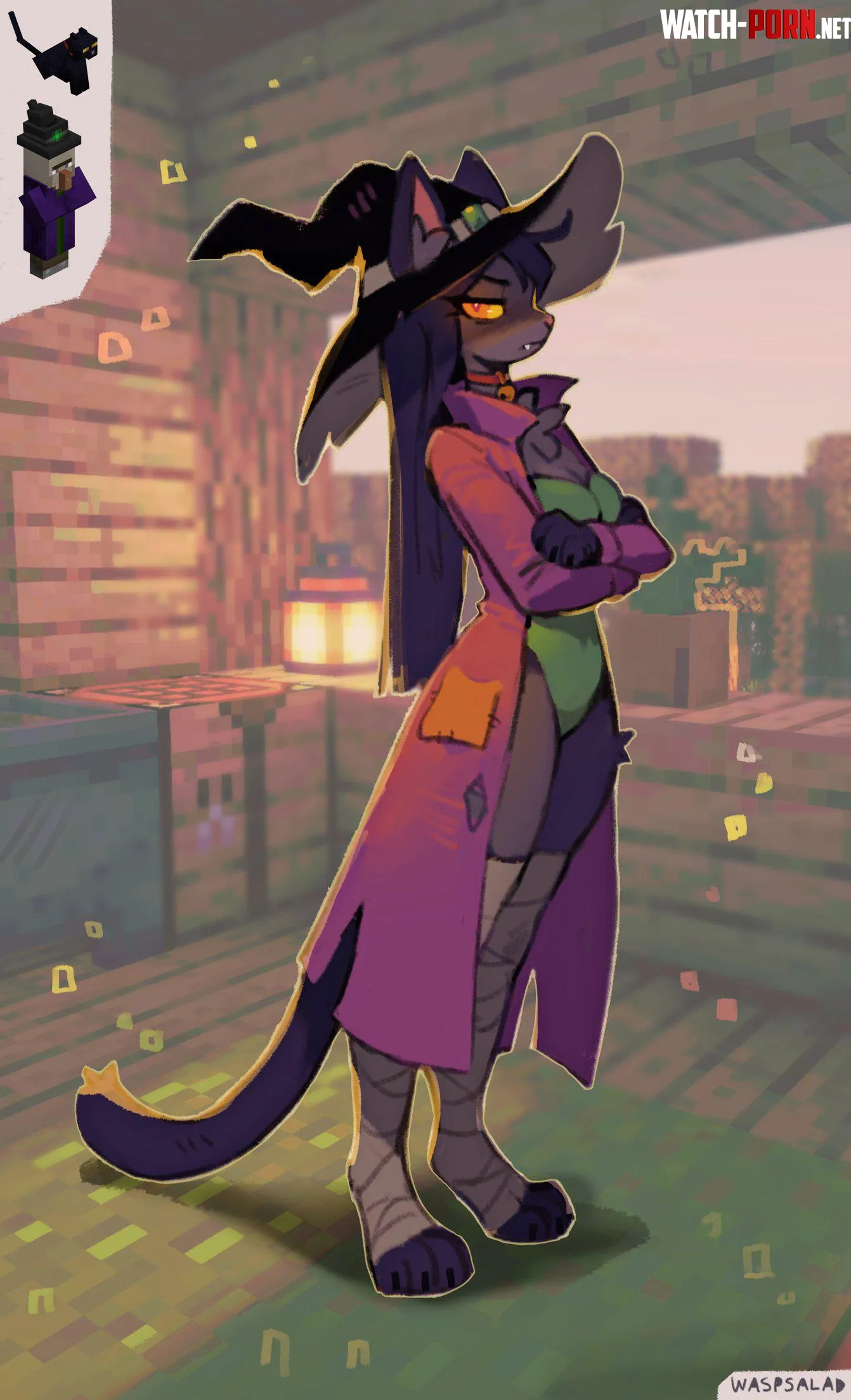 minecraft witch but its the witchs cat by waspsalads by Able_Health744