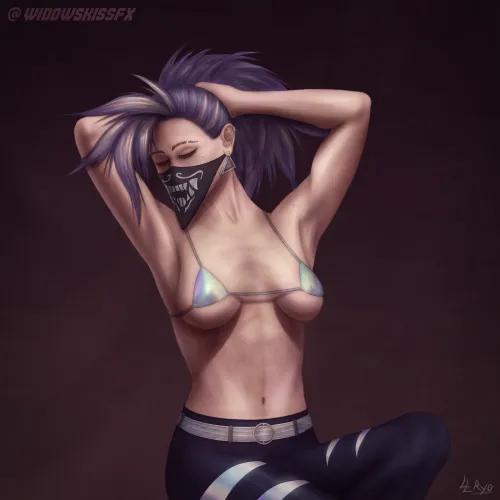 Thumbnail Akali After the Show by WidowsKissFX by LL Ryo | Rule34LoL Category