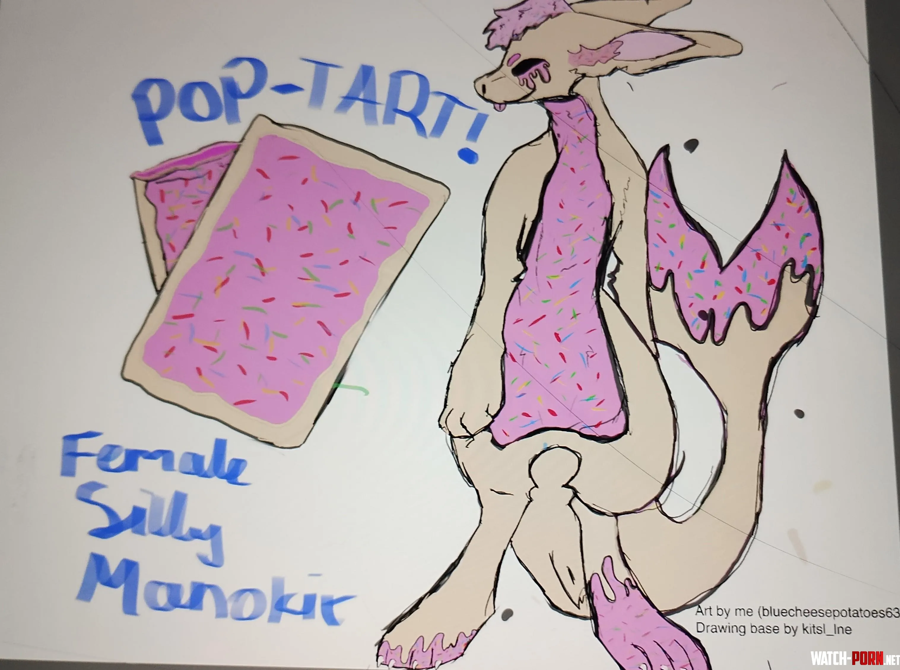 my new fursona meet poptart  by Bluecheesepotatoes63