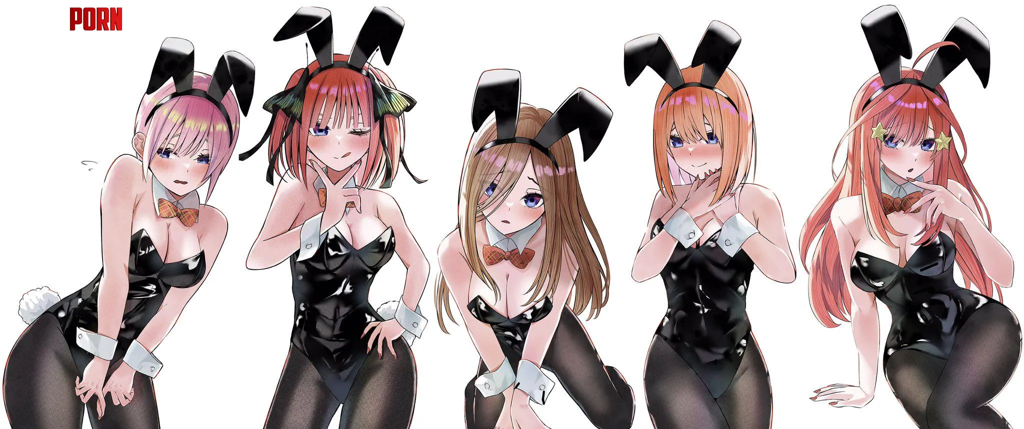 The Sisters Wearing Their Bunny Girl Outfits Quintessential Quintuplets by Csxc