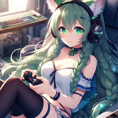 Thumbnail Join Pussception for a Lazy Gaming Afternoon - Nekomimi Style
