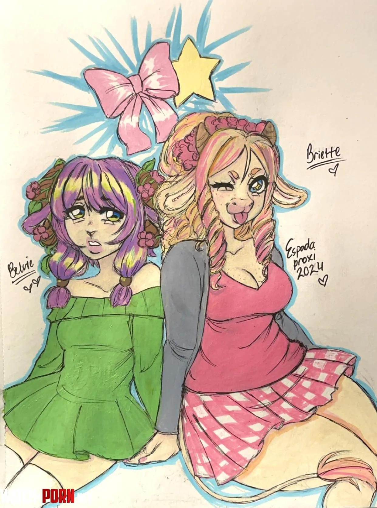 my ocs belvie and briette   by espadaproxii