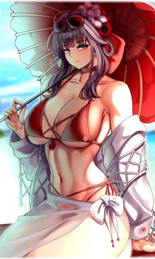 Thumbnail Bikini Sakura Nikke: Beachside Beauty by DoomandAna7979