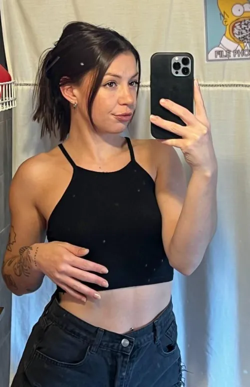 Thumbnail Rocking the All Black Theme Today by nermega at croptopgirls